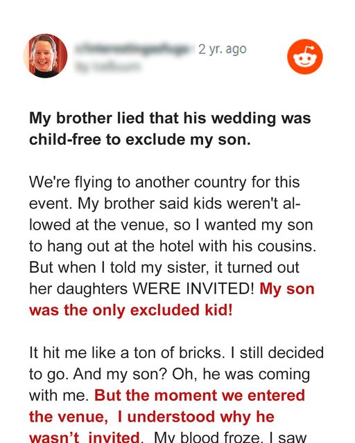 My Brother Lied His Wedding Was Child-Free To Exclude My Son – I Was Stunned By His Reason