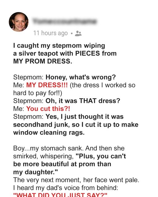 Woman Cuts Her Stepdaughter’s Prom Dress to Pieces — Dad Has Daughter’s Back & Teaches Wife a Lesson