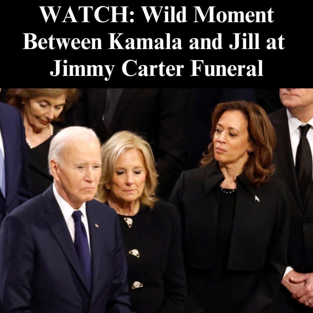 Tension Between Jill Biden, Kamala Harris at Carter Funeral