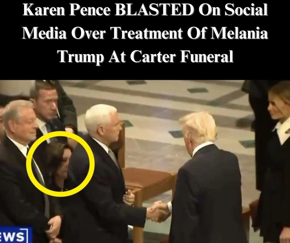 Karen Pence Appears To Snub Trumps At Carter Funeral: Video