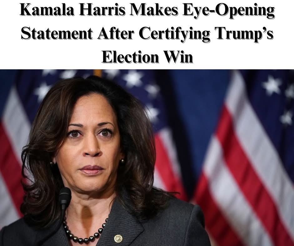 Harris Makes Odd Comments After Certifying Trump’s Election Win